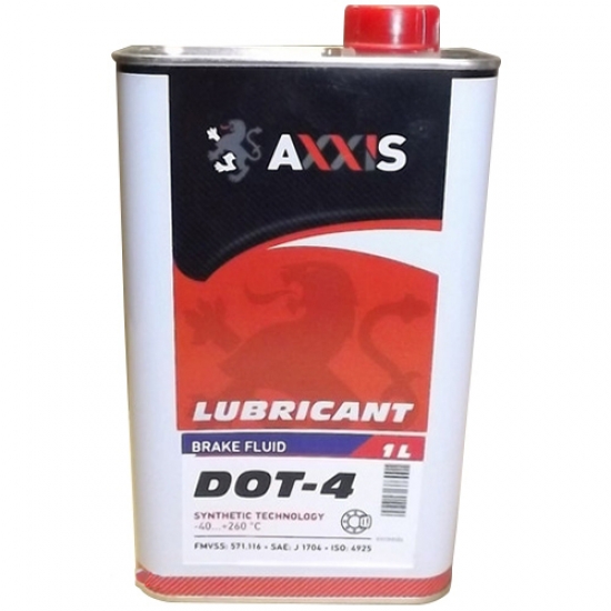 Тормозная жидкость AXXIS DOT-4 канистра 1 л