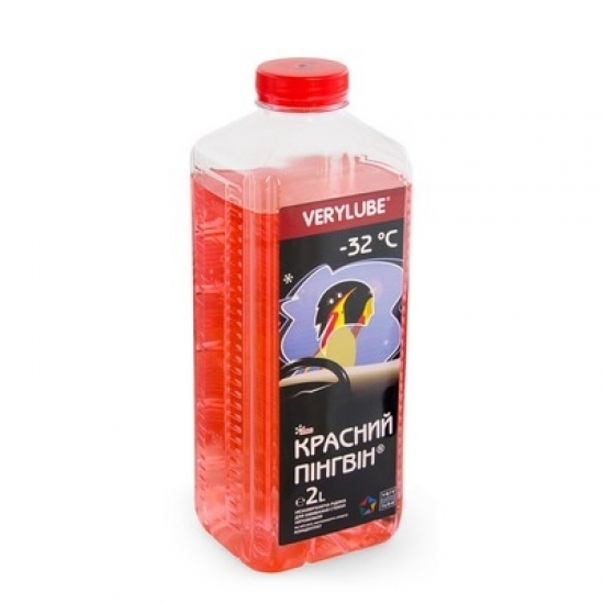 Жидкость для омывания стекол автомобиля Red Penguin -32⁰С 2 л