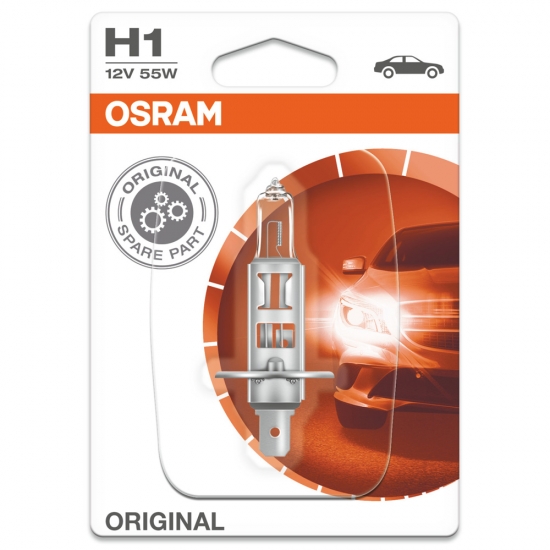 Лампа автомобільна галогенна Osram Original H1 12V 55W 64150-01B