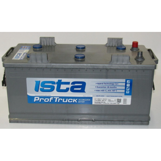 Акумулятор стартерний вантажний ISTA ProfTruck 6CT-190 A1 R+ Asia