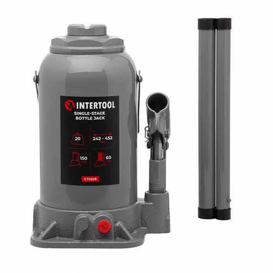 Домкрат "стовпчик" одноштоковий 20 т INTERTOOL GT0028