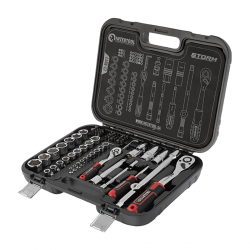 Набор инструментов 73 ед., STORM, 1/2", 1/4", Сr-V Intertool ET-8073