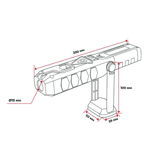 Ліхтар WORKLIGHT 270° STORM Intertool LB-0145