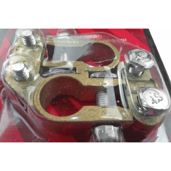 Клемма АКБ медь, прижимная планка (левое(-)/ правое(+)) до 50 мм к-т 2 шт SBT 008