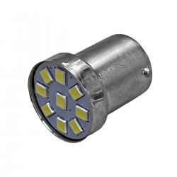 Лампа LED указателей поворотов и стоп-сигналов 24V R5W BA15S 9SMD WHITE tmp-L0819-24