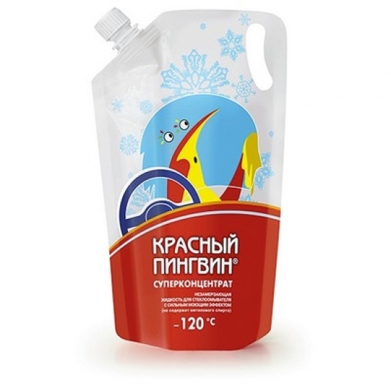 Жидкость для омывания стекол автомобиля Red Penguin -120⁰С пакет 1 л
